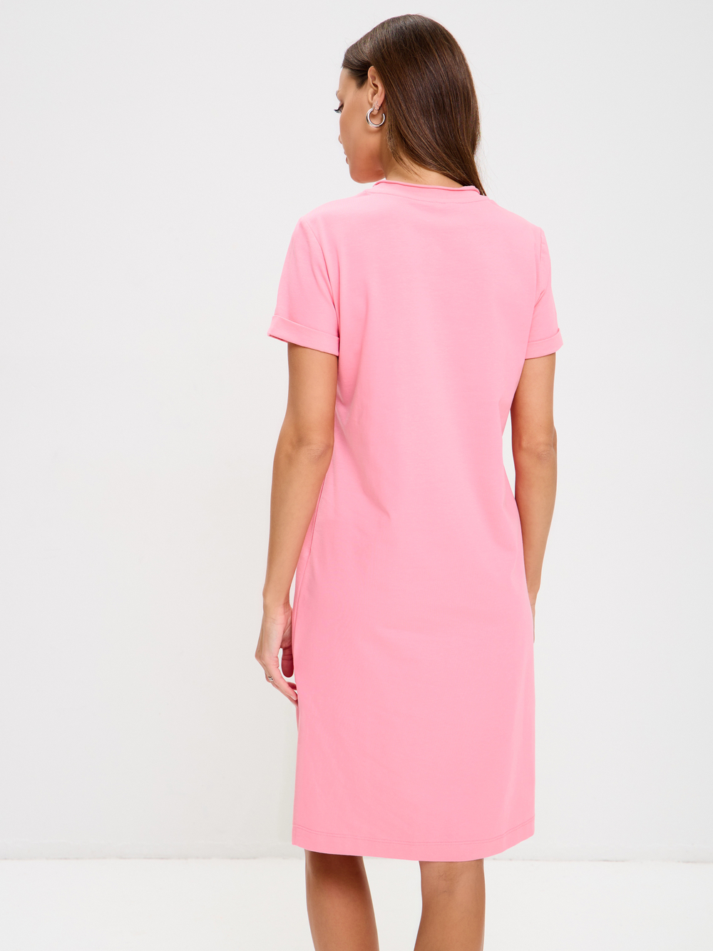 Домашнее платье из трикотажа с карманом