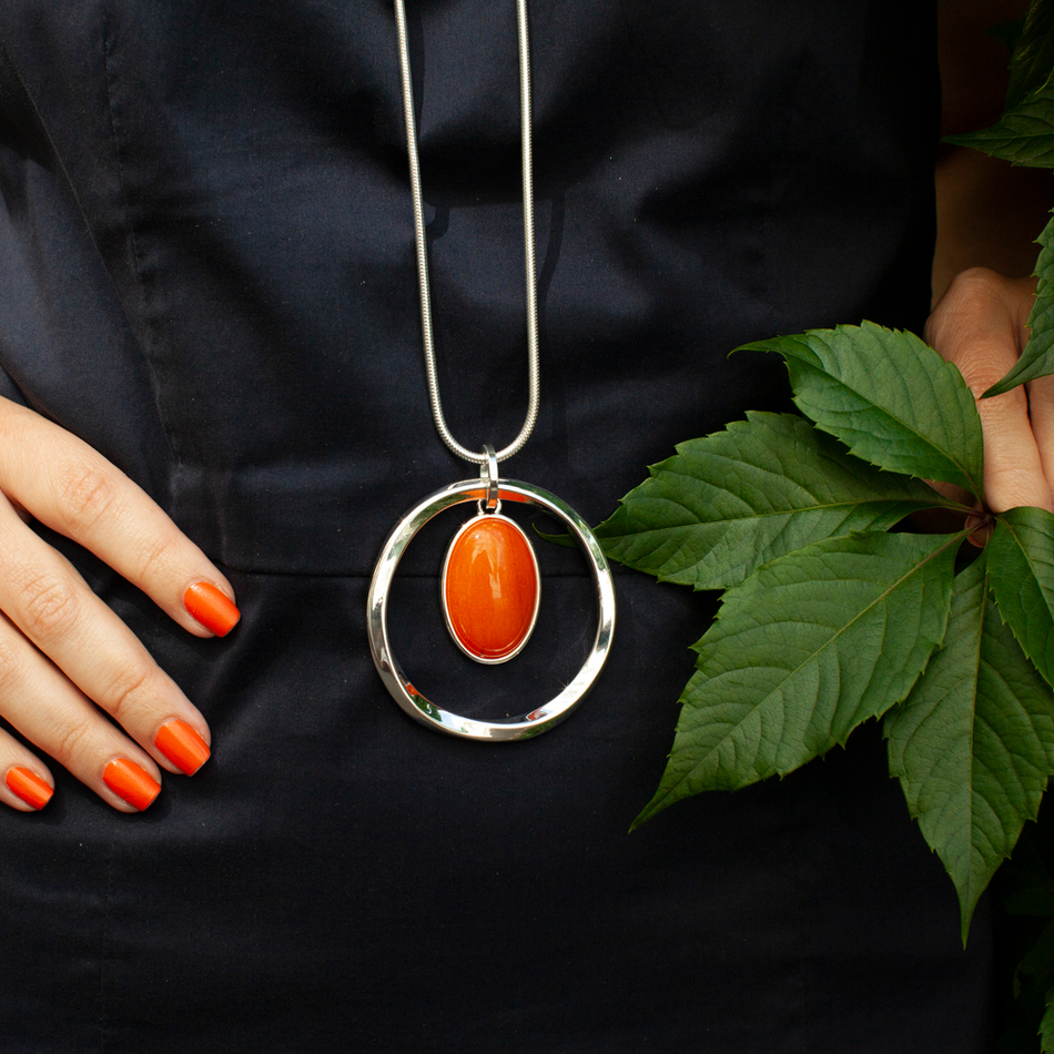 Колье Fiore Luna ORANGE OPAL LN5140 R/S