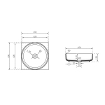 Раковина из искусственного камня Vincea VBS-6S16MW, 450*450*130, накладная, цвет белый матовый, , шт