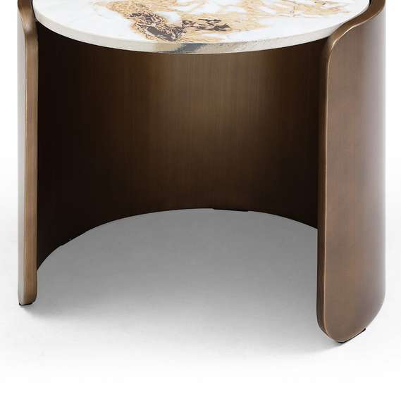 Журнальный столик Savoy Ø40х35 см, белая керамика