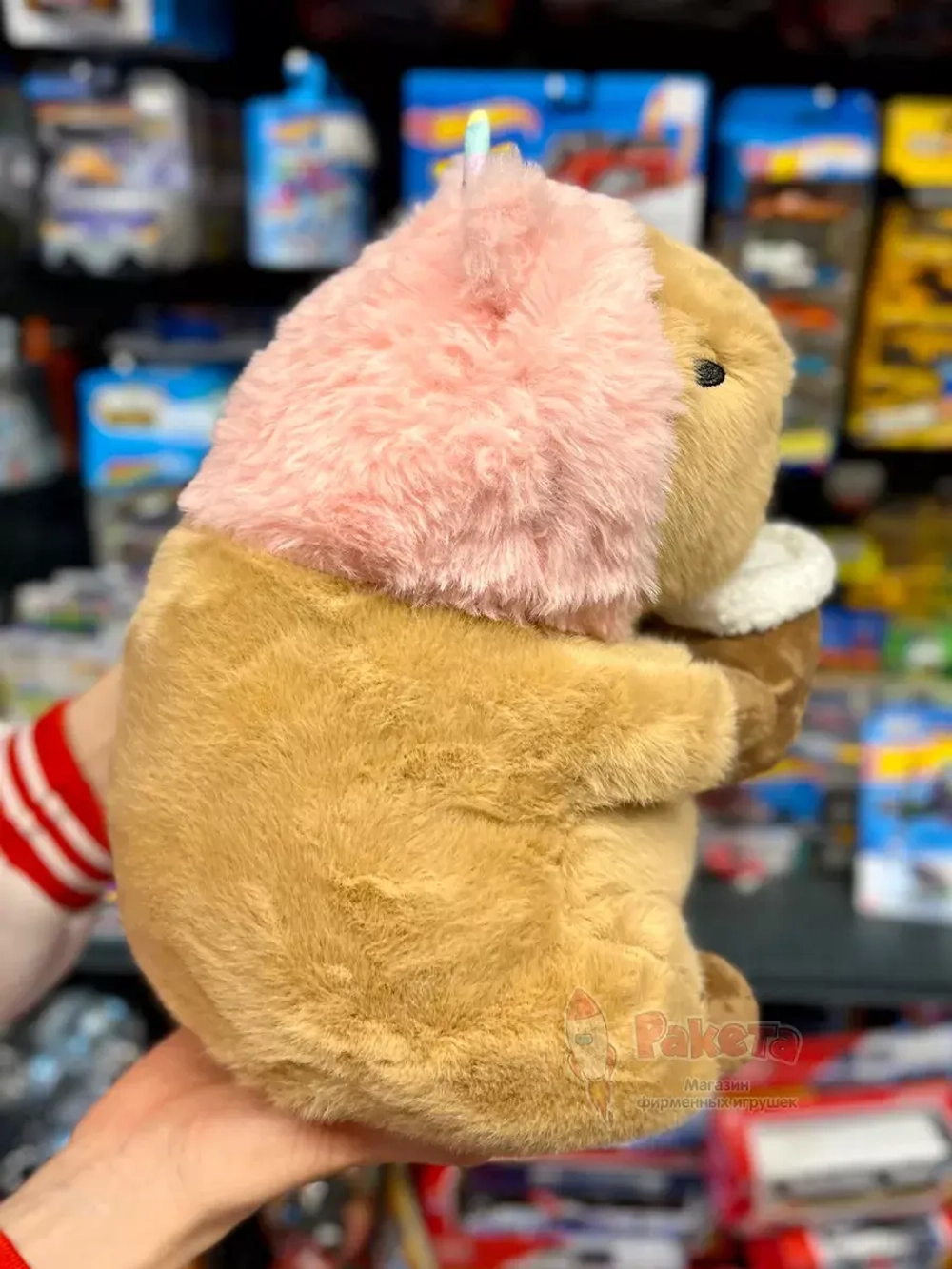 Мягкая игрушка Капибара единорог коктейль плюшевая Capibara