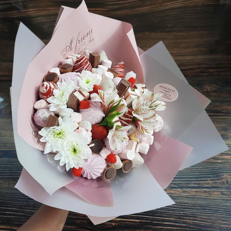 Букет из клубники в шоколаде 5