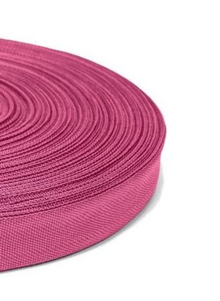 Тесьма окантовочная 450D, ш. 2,2 см, п/э 100%, 2,5 гр/м, фуксия