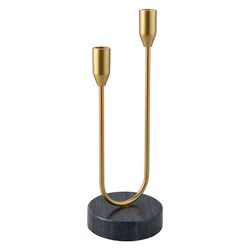 Подсвечник Dobbel, 37 см, черный/золотой