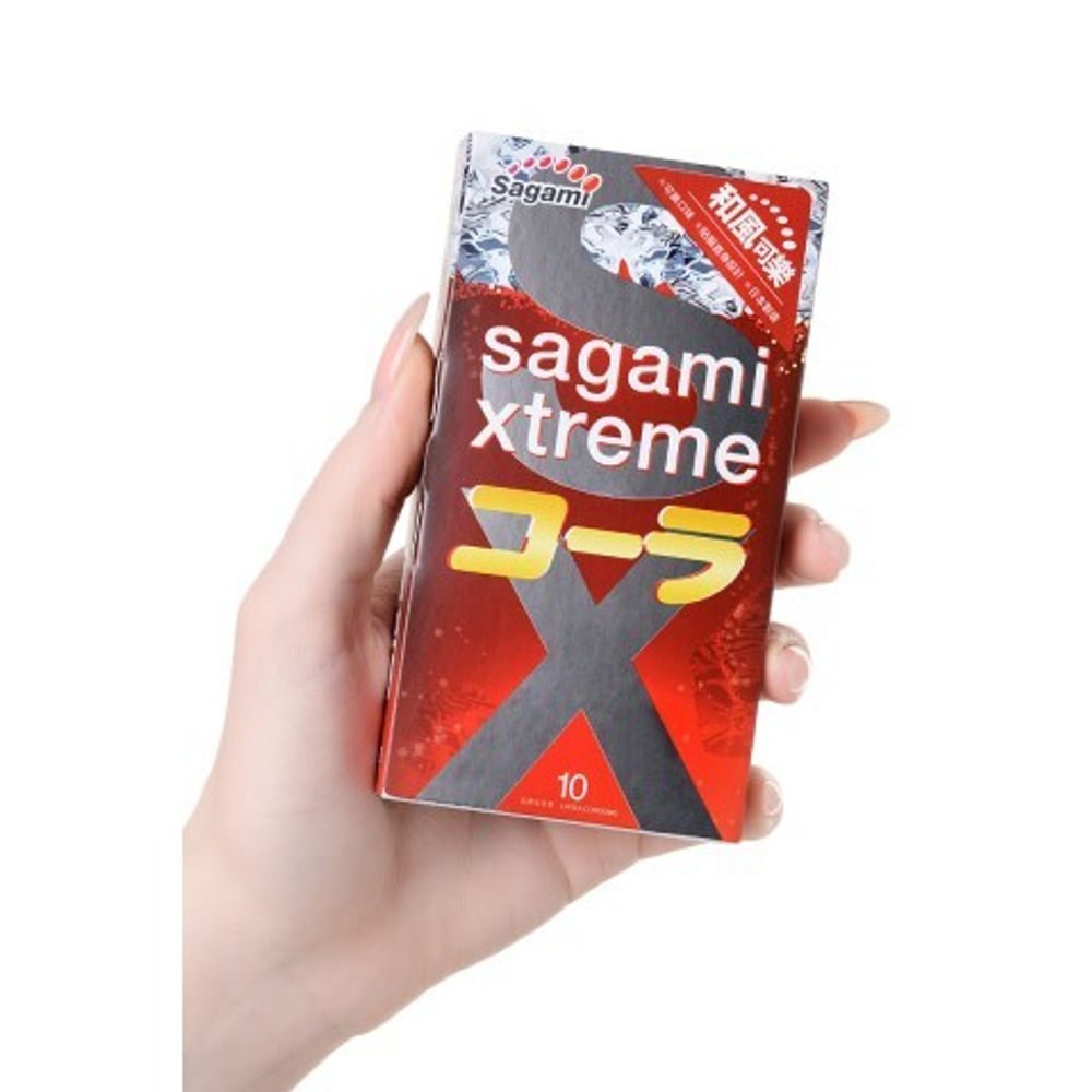 Презервативы SAGAMI Xtreme Cola 10 шт. (латексные со вкусом колы)