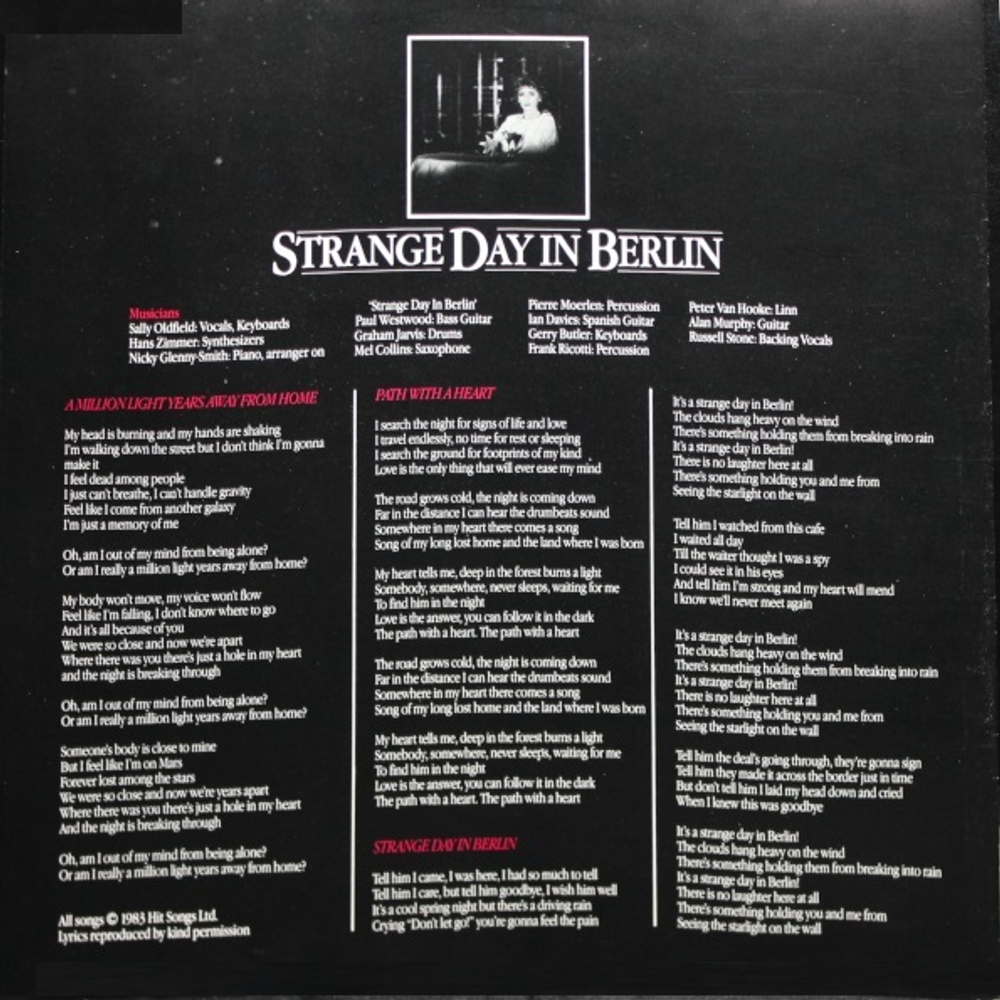 Sally Oldfield / Strange Day In Berlin (LP)