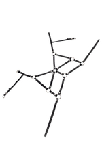 Черная кожаная портупея «Соблазн» с кольцами (Размер: S-M-L) (Цвет: черный)