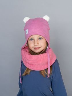 Снуд-резинка вязаный (Фламинго)