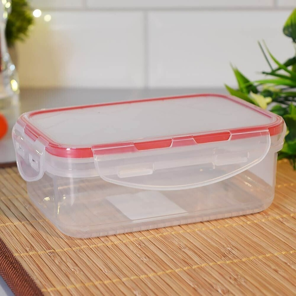 Контейнер для продуктов 0,5л прямоугольный с защелками "Modena" (бесцветный)