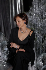 Колье Crezus, с кристаллами, CZ24-24E42 (голубой)