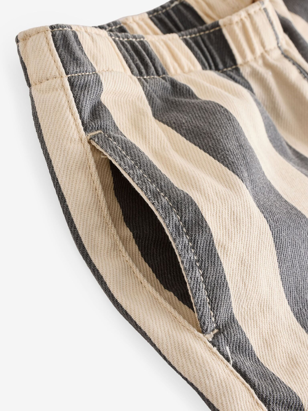 Брюки широкие для девочки Next N79-913, Серый, Молочный