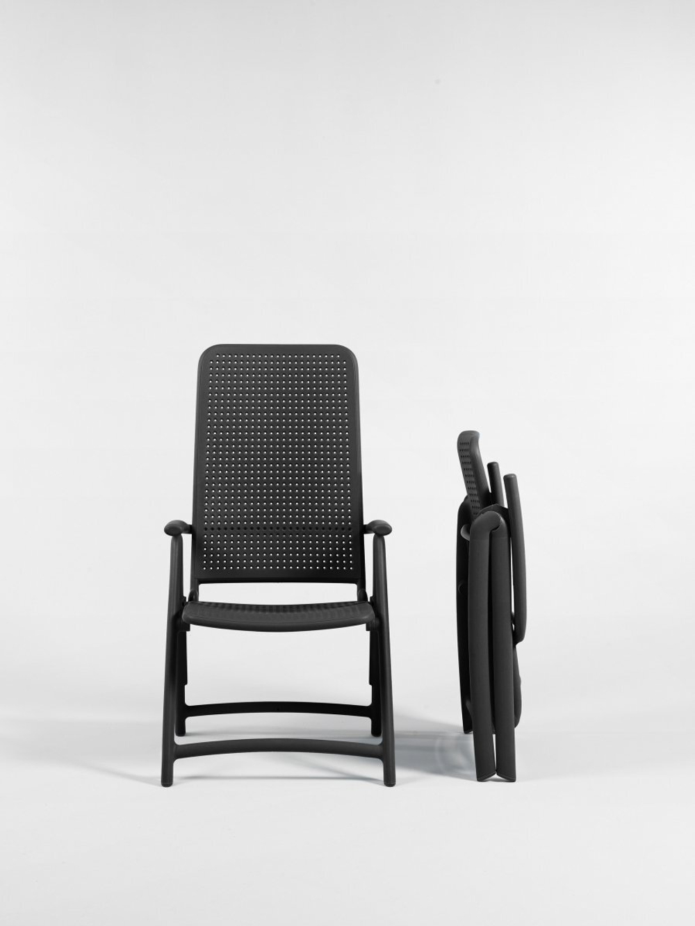 Кресло пластиковое складное, Nardi Darsena, антрацит