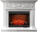 Каминокомплект Palace - Белый с серебром с очагом Symphony 30'' DF3020-EU