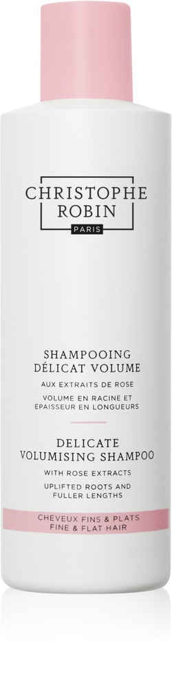 Christophe Robin Delicate Volumizing Shampoo with Rose Extracts - Шампунь для придания объема тонким и тонким волосам /   250  ml  / GTIN 5056379590579