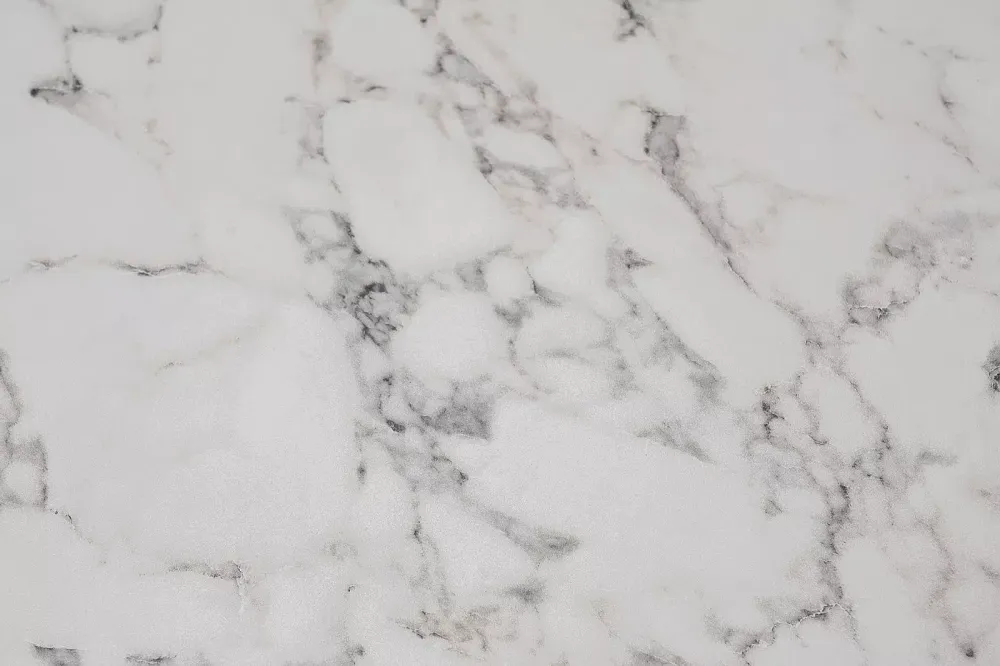 "Олимп" стол журнальный раздвижной из HPL 80-131х131см, Н43,5, цвет столешницы мрамор "Каррара"