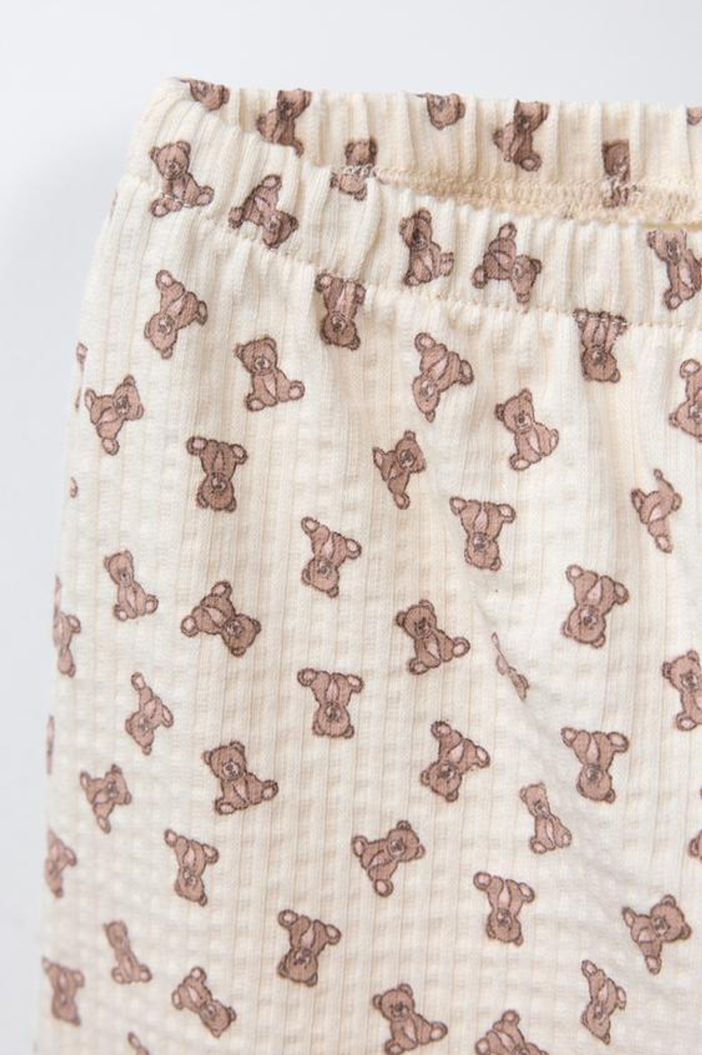 ZARA БРЮКИ-ДЖОГГЕРЫ С МИШКАМИ, ЭКРЮ