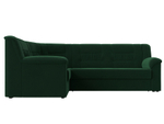 Диван угловой Карелия левый угол, Зеленый, Велюр, 113343L