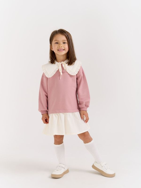 Платье с хлопковой юбкой 