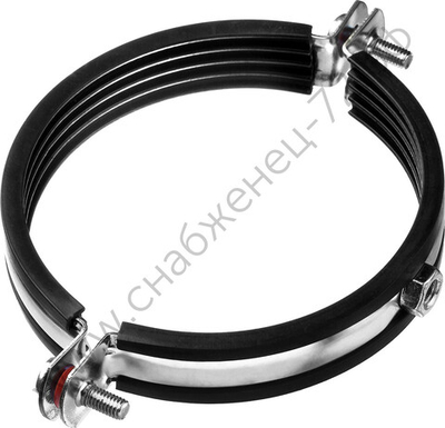 ЗУБР 4″ трубный хомут с гайкой, цинк, 5 шт (37850-107-116)