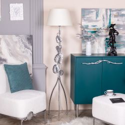 Светильник напольный торшер Monstera Deliciosa (Монстера) с абажуром Сити-2 Кремовый