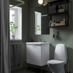 Комбинация для ванной - IKEA ENHET, 64х43х65 см, антрацит/белый, ЭНХЕТ ИКЕА