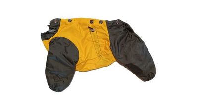 Комбинезон,  утепленный байкой 19 девочка (обхват груди 34 - 39) желтый - хаки