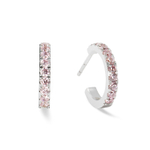 Серьги Hoop Rose-Silver 15мм Coeur de Lion