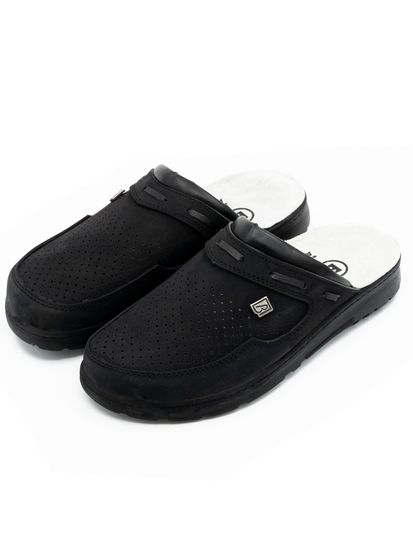 «Ivan 2.0» | Мужские тапочки-сабо (черный)