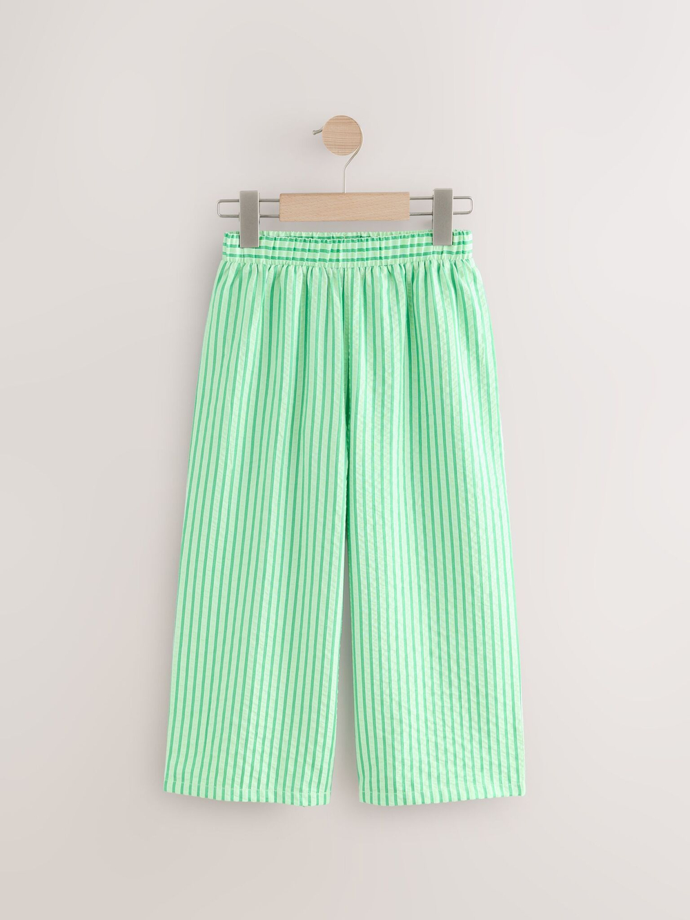Брюки широкие для девочки Next AB1-540, Зеленый, Белый