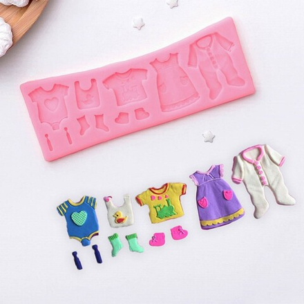 Молд силиконовый "Одежда для ребеночка" 17*6,3*0,7 см