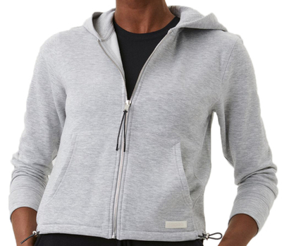 Женская Кофта теннисная Björn Borg Stockholm Soft Hood - light grey melange