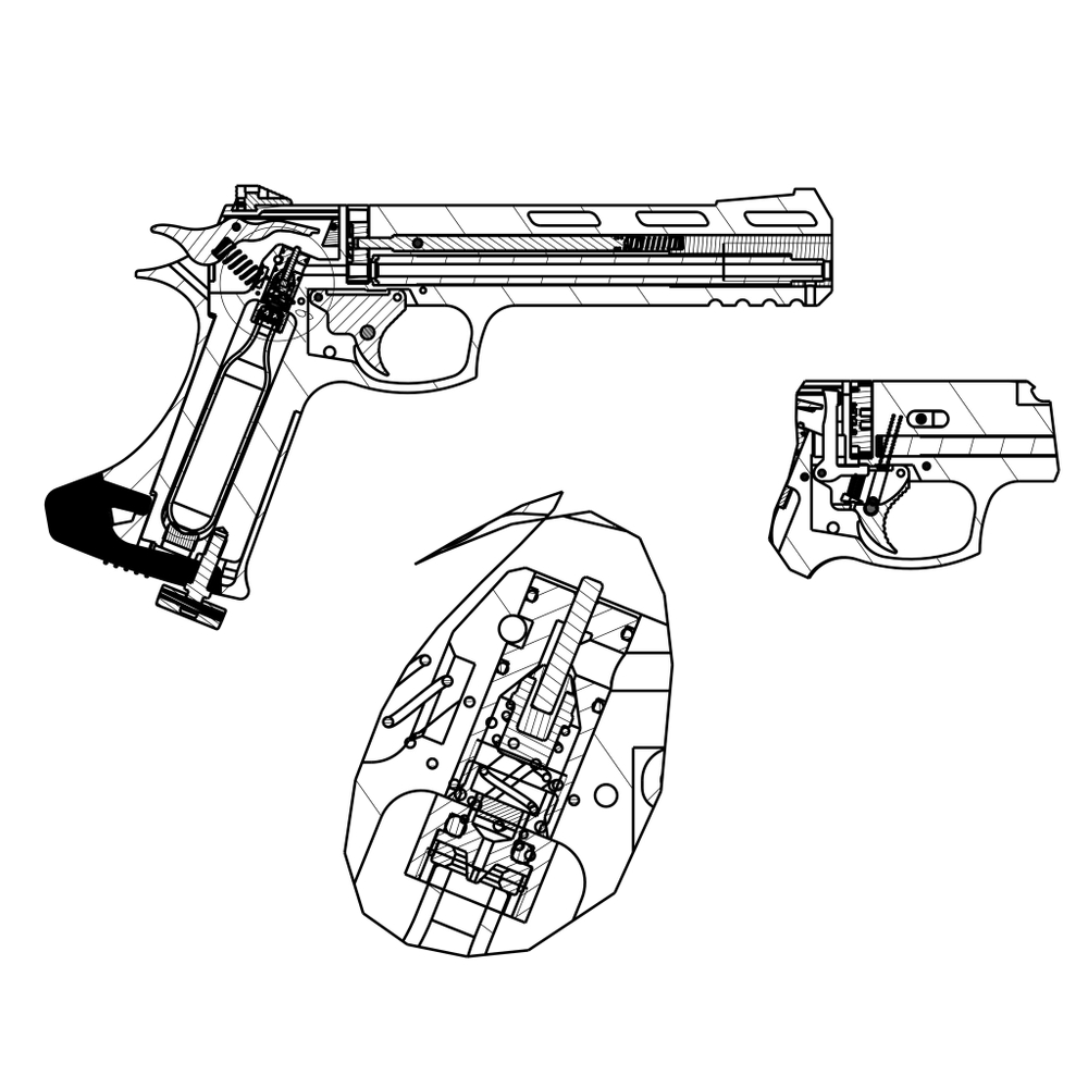 Пистолет пневматический BLACK STRIKE "B026" кал.4,5mm (.177) не более 3,0Дж
