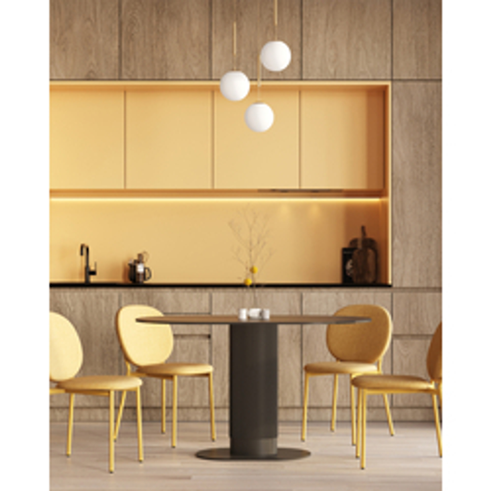 Стул обеденный Pip желтый желтые ножки NP