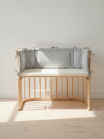 Бортик плоский полоска серый мини