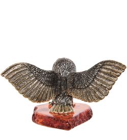 Народные промыслы AM-1250 Фигурка «Сова Хэдвиг» (латунь, янтарь)