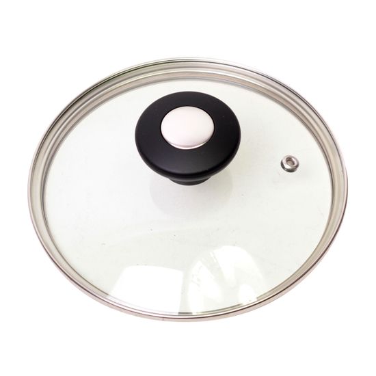 Крышка стеклянная 18 см. универсальная Kamille КМ 0811 с металлическим ободком