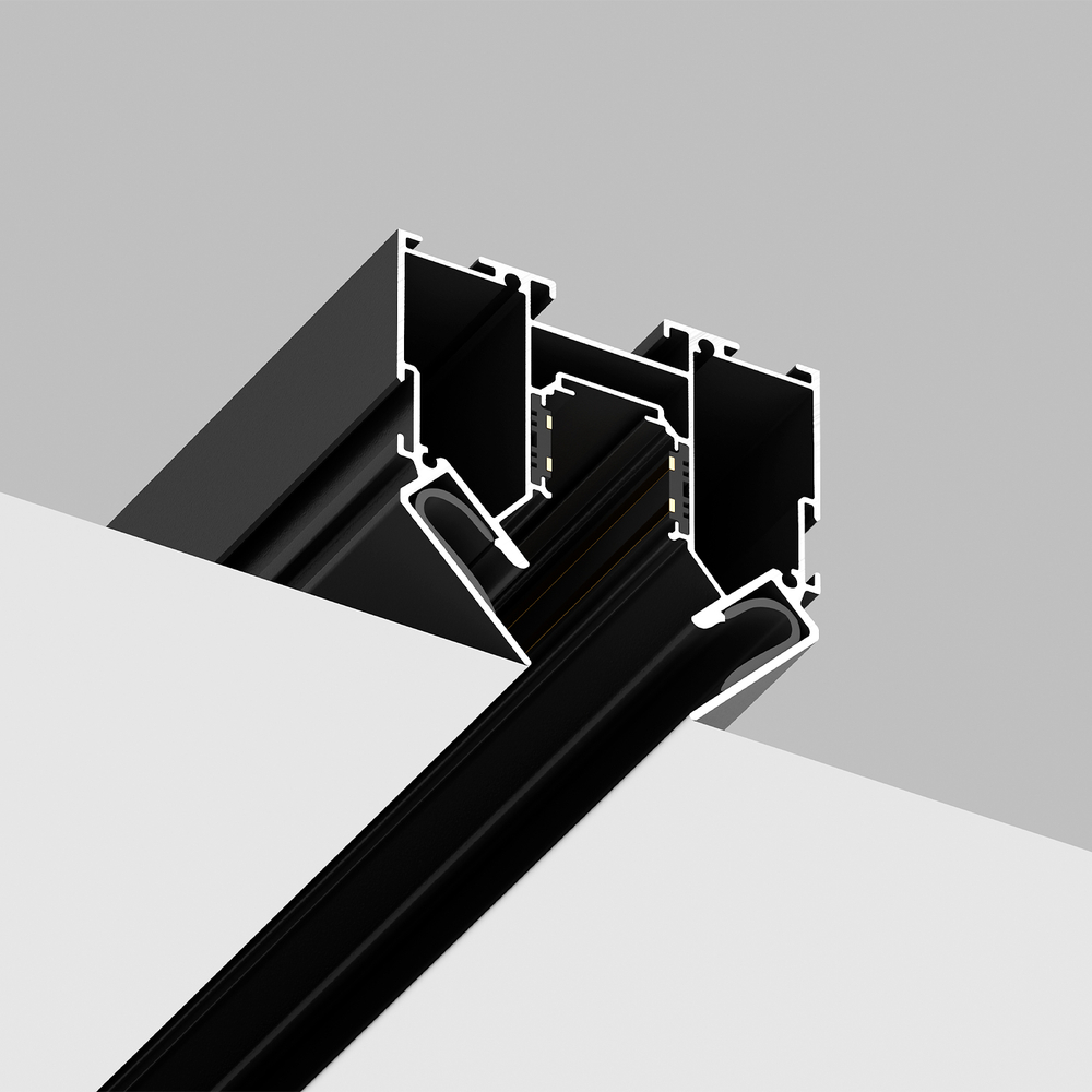 Встраиваемый магнитный трек в натяжной ПВХ потолок Crystal Lux CLT 0.134 01 L3000 BL