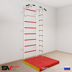 Шведская стенка Sv Sport усиленная 6114 (Турник стандарт/Лестница/Мат 1м)