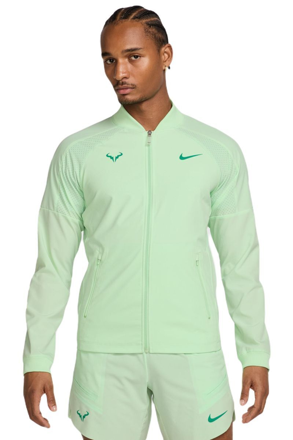 Мужская теннисная кофта Nike Court Dri-Fit Rafa - зеленый
