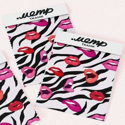 Ткань шелк Армани выразительные губы