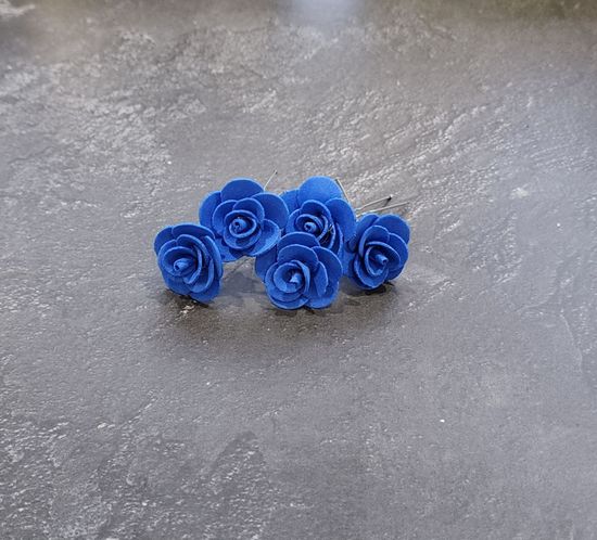 Набор шпилек "Розочки мини" латекс, 5 шт, белые