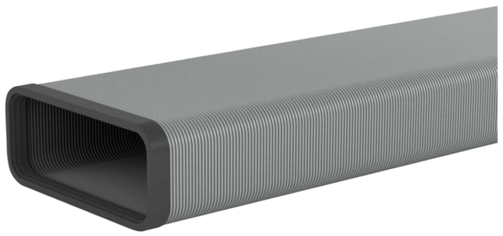 Гибкий патрубок, металлический (ширина 222 мм / высота 89 мм), длина 1000 мм