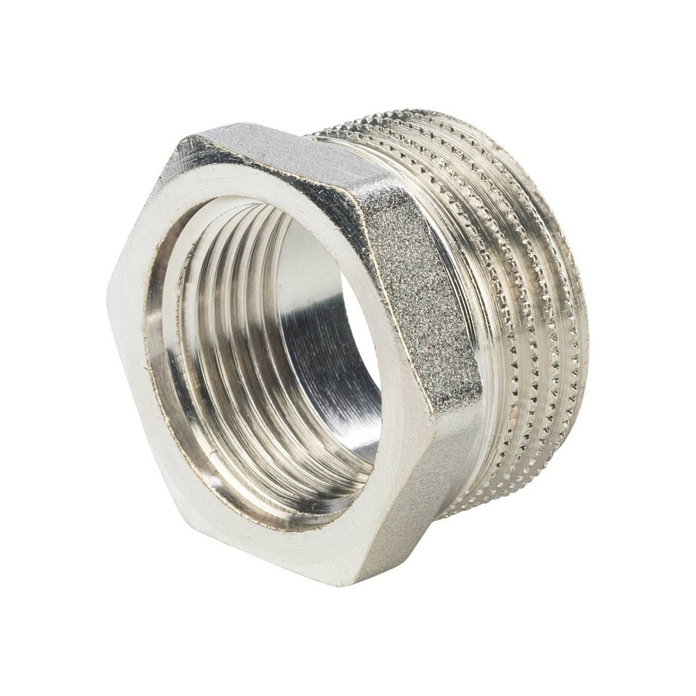 Футорка STOUT SFT 0029 - 1" x 3/4" (для стальных труб, латунь никелированная)