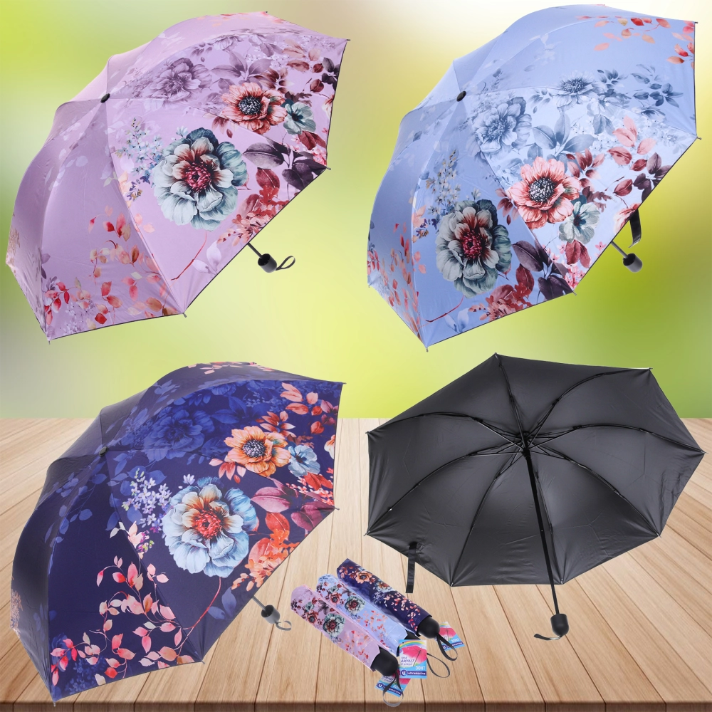 Зонт механический ветроустойчивый, матовая ручка «BESTzontik - exoticа», микс цвет, длина 25см, d-110см