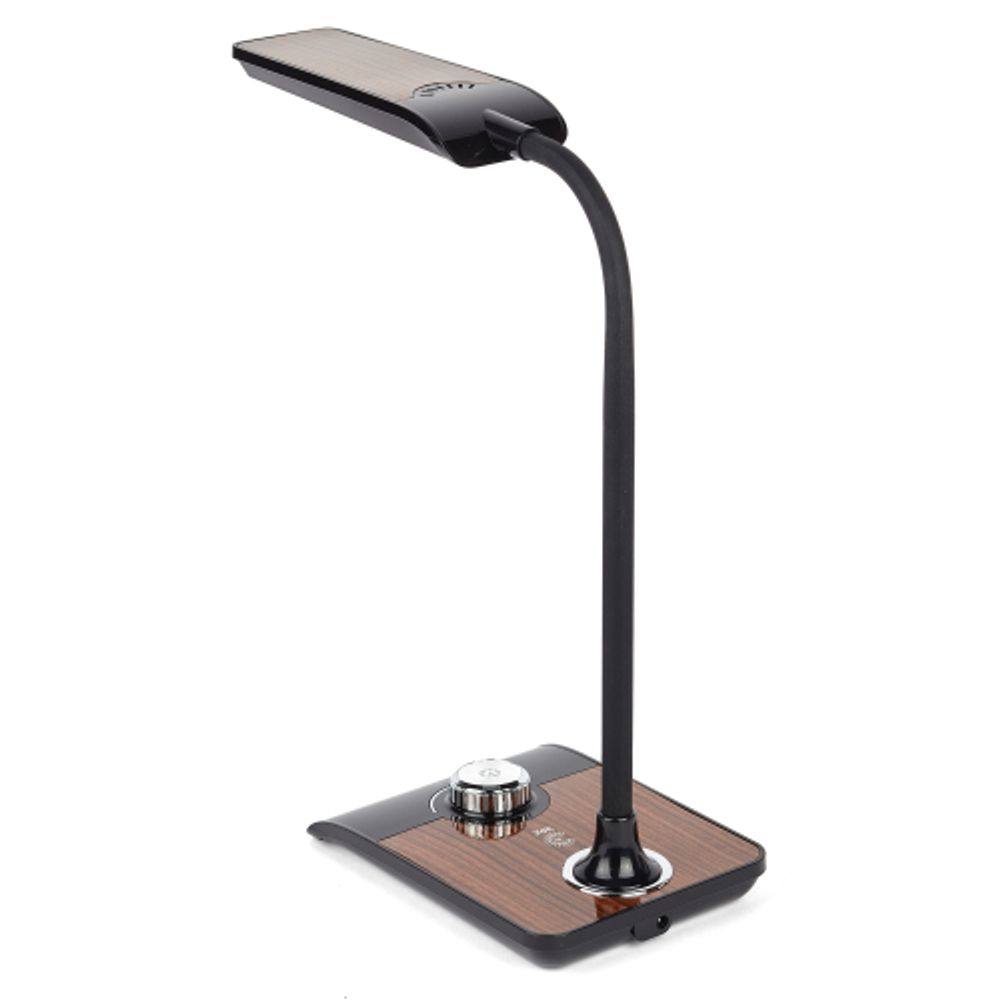 Настольный светильник ЭРА NLED-473-10W-BK светодиодный черный с деревом