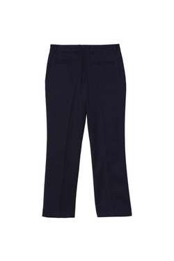 ZARA X BENITO ANTONIO КОСТЮМНЫЕ БРЮКИ-КЛЕШ В ТОНКУЮ ПОЛОСКУ, ТЕМНО-СИНИЙ