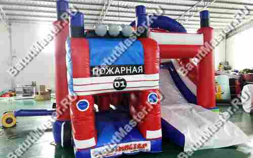 Детский надувной батут "Весёлые пожарные", 5*4*3,2 м
