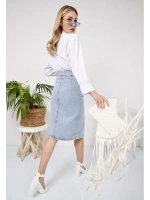 ✿ Юбка джинсовая миди с разрезом ✿