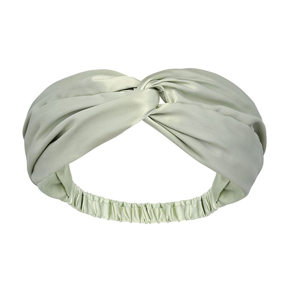 Повязка для волос из натурального шелка мятного цвета из коллекции Essential