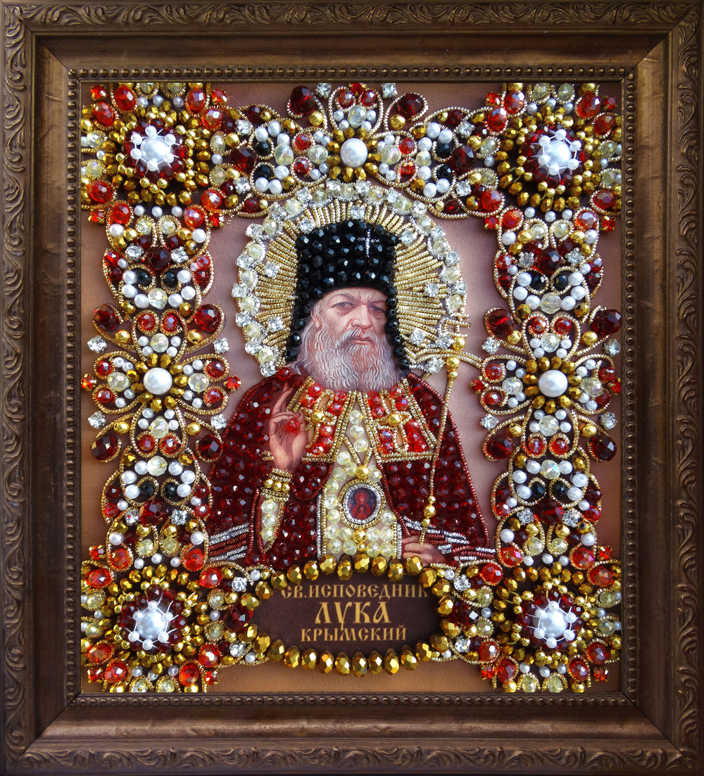 Принт-Ии73 Ткань с нанесенной авторской схемой Святой Лука Крымский